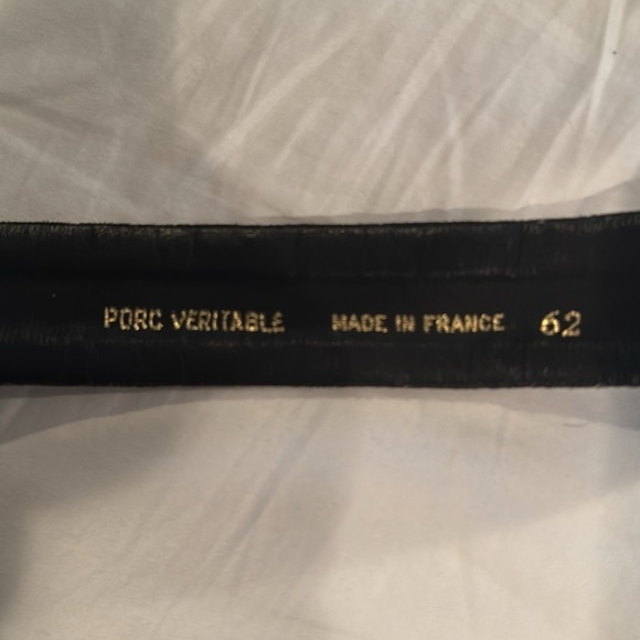 Fabrice Karel Vintage Black Suede Belt with Gold Buckle main image 6